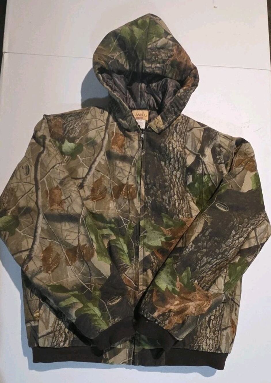 Vintage Wells Creek Size 18-20 Youth Boys Camo Full Zip Jacket